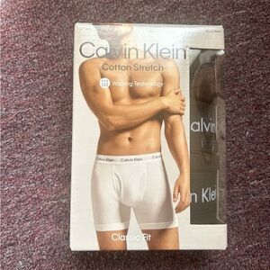 Calvin Klein Cotton Stretch Boxer Briefs (3-Pack, Black, Classic Fit, Size M)